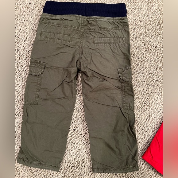 2 pairs of Gymboree 2t fleece, jersey lined pants; fall winter warm pants - Picture 4 of 8